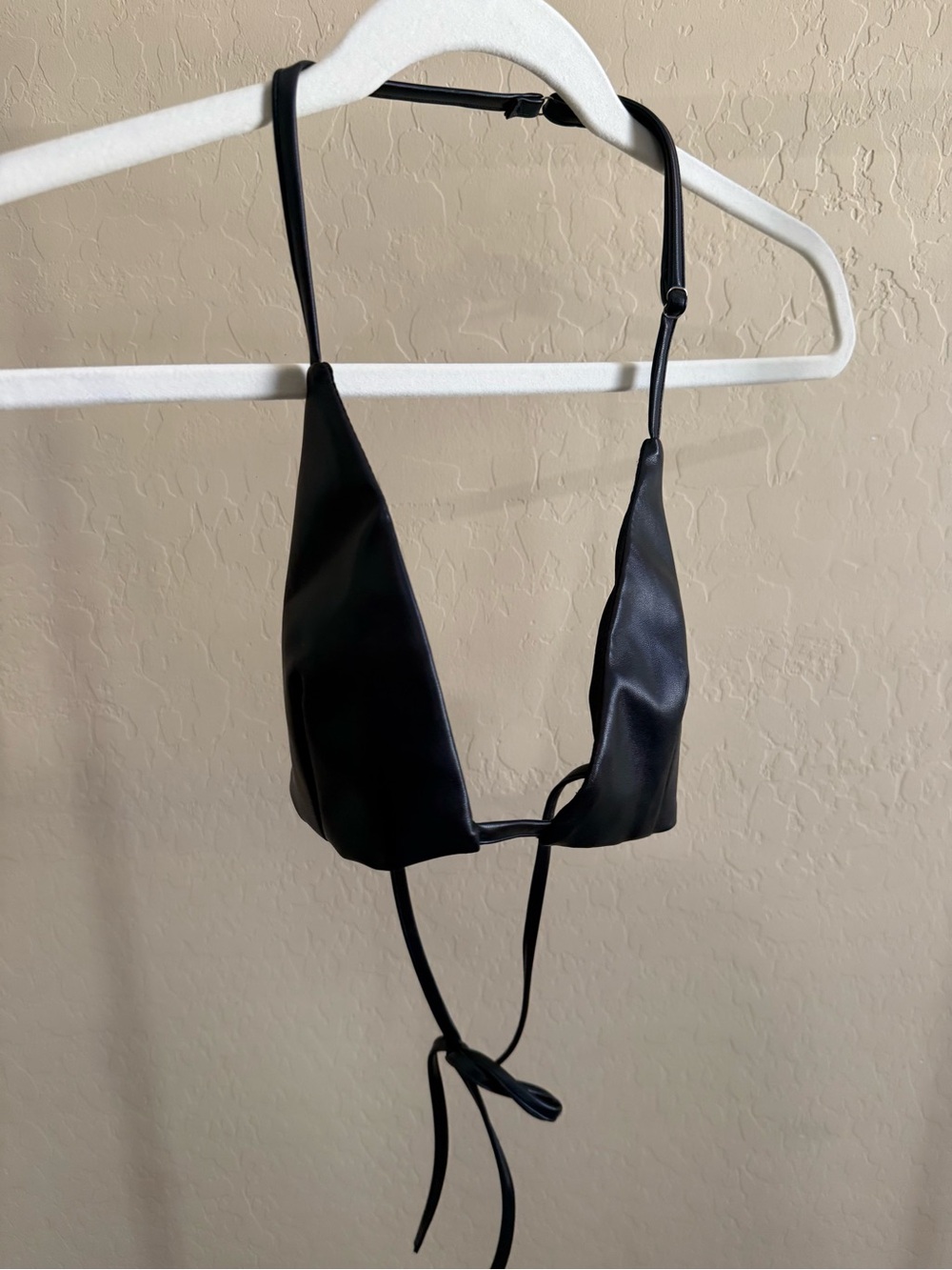Finesse Black Triangle Tie-Back Bikini Top